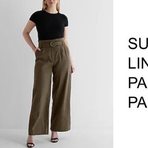 Express Linen-Blend Pants